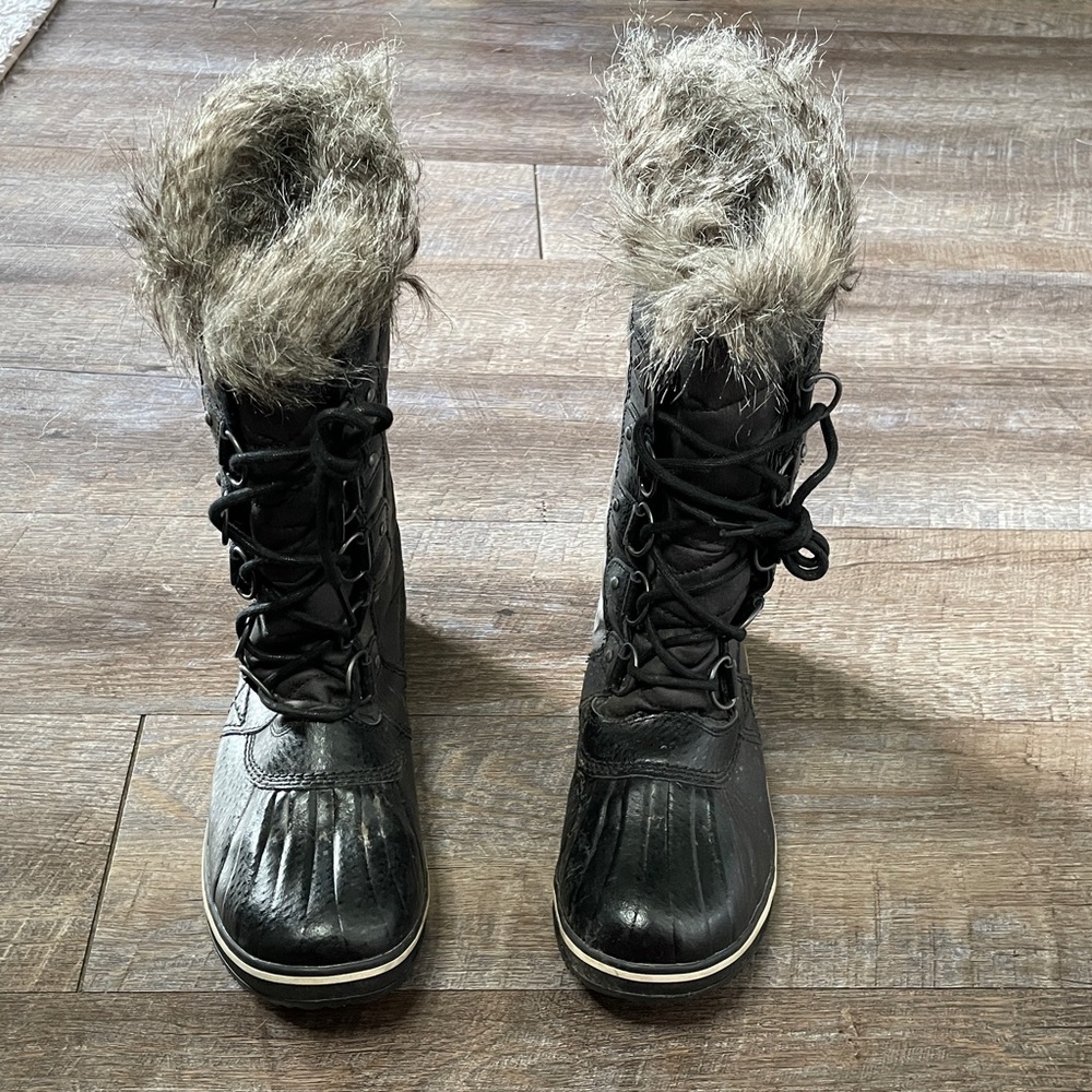 SOREL Tofino II Waterproof Fur Trim Lace up Tall Winter Snow Boots Y2K - Picture 2 of 7